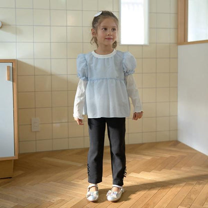 【人氣色系】【ともパン】蝴蝶結直筒褲