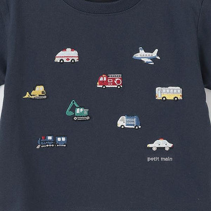 【接觸冷感】工程車輛刺繡短袖T恤