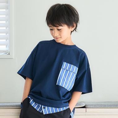 層疊風格寬鬆大碼短袖T恤