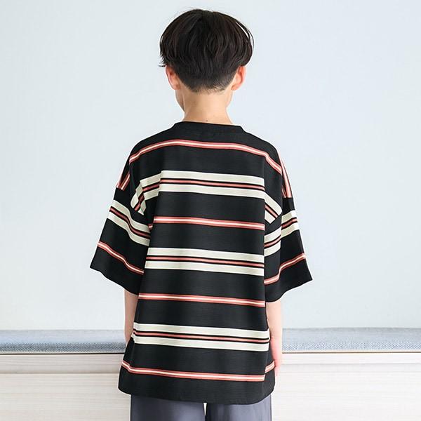 波紋條紋寬鬆短袖T恤