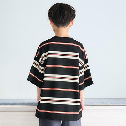 波紋條紋寬鬆短袖T恤
