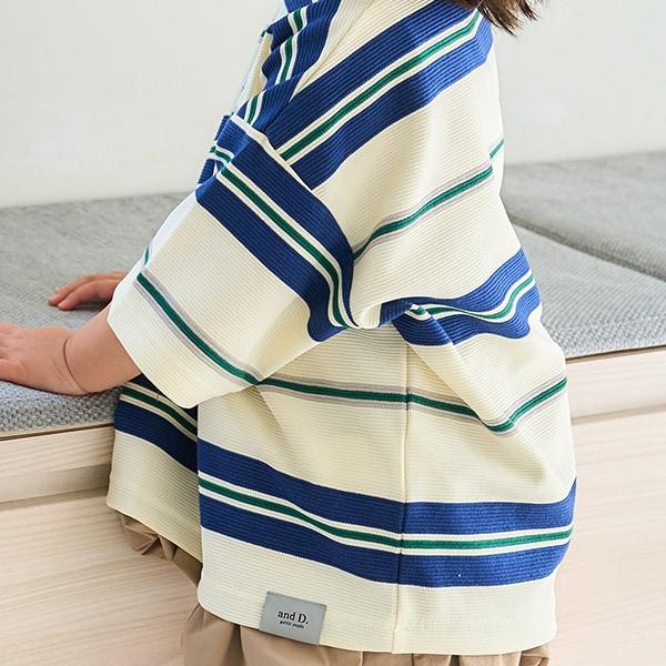 波紋條紋寬鬆短袖T恤