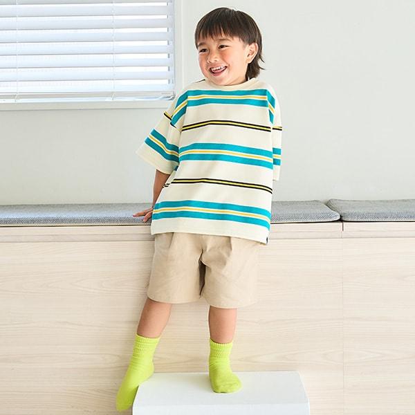 波紋條紋寬鬆短袖T恤