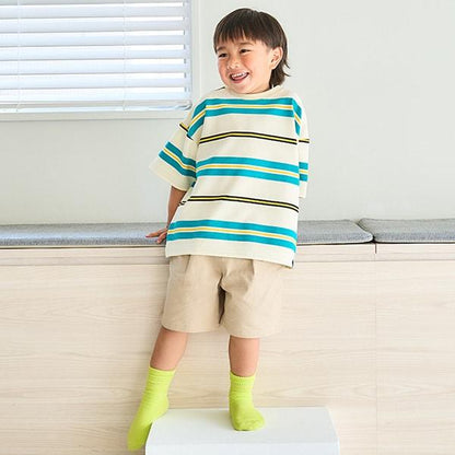 波紋條紋寬鬆短袖T恤