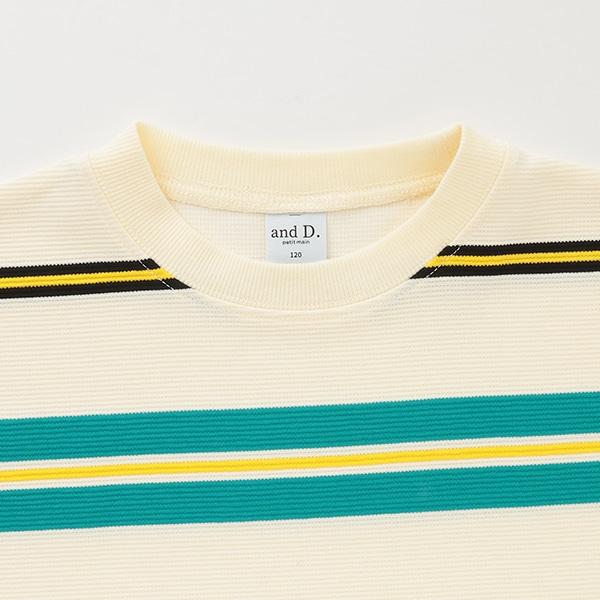 波紋條紋寬鬆短袖T恤