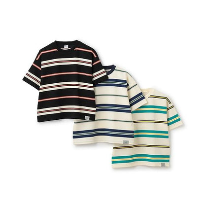 波紋條紋寬鬆短袖T恤