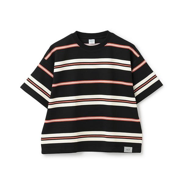 波紋條紋寬鬆短袖T恤