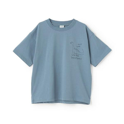 【純棉100%】恐龍刺繡寬鬆半袖T恤