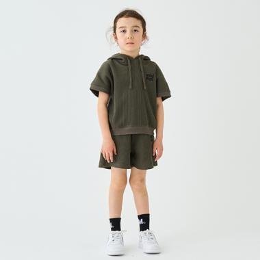 華夫格裁剪短褲