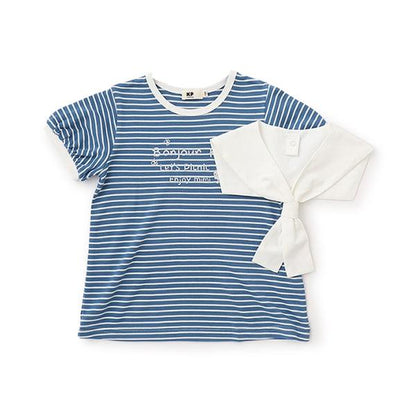 可拆卸水手領條紋T恤