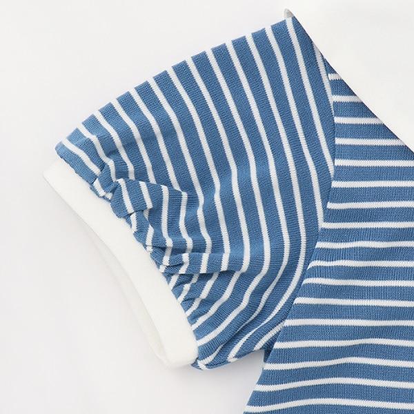 可拆卸水手領條紋T恤