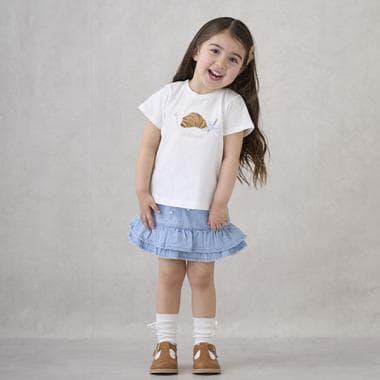 珍珠裝飾牛仔裙褲（兒童）