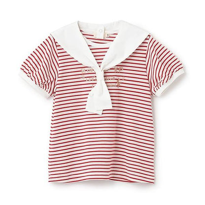 可拆卸水手領條紋T恤