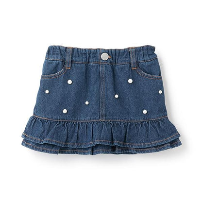 珍珠裝飾牛仔裙褲（兒童）