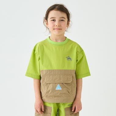 【4WAY】彈力拼接襯衫