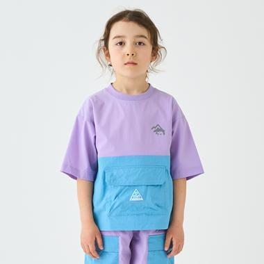 【4WAY】彈力拼接襯衫