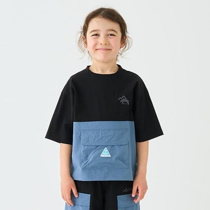 【4WAY】彈力拼接襯衫