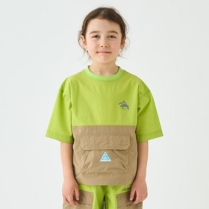 【4WAY】彈力拼接襯衫