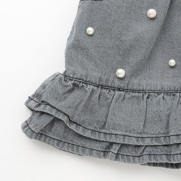 珍珠裝飾牛仔裙褲（兒童）