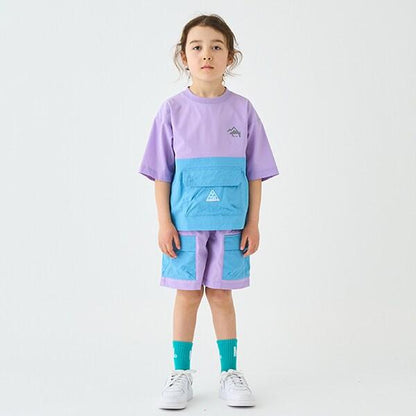 【4WAY】彈力拼接襯衫