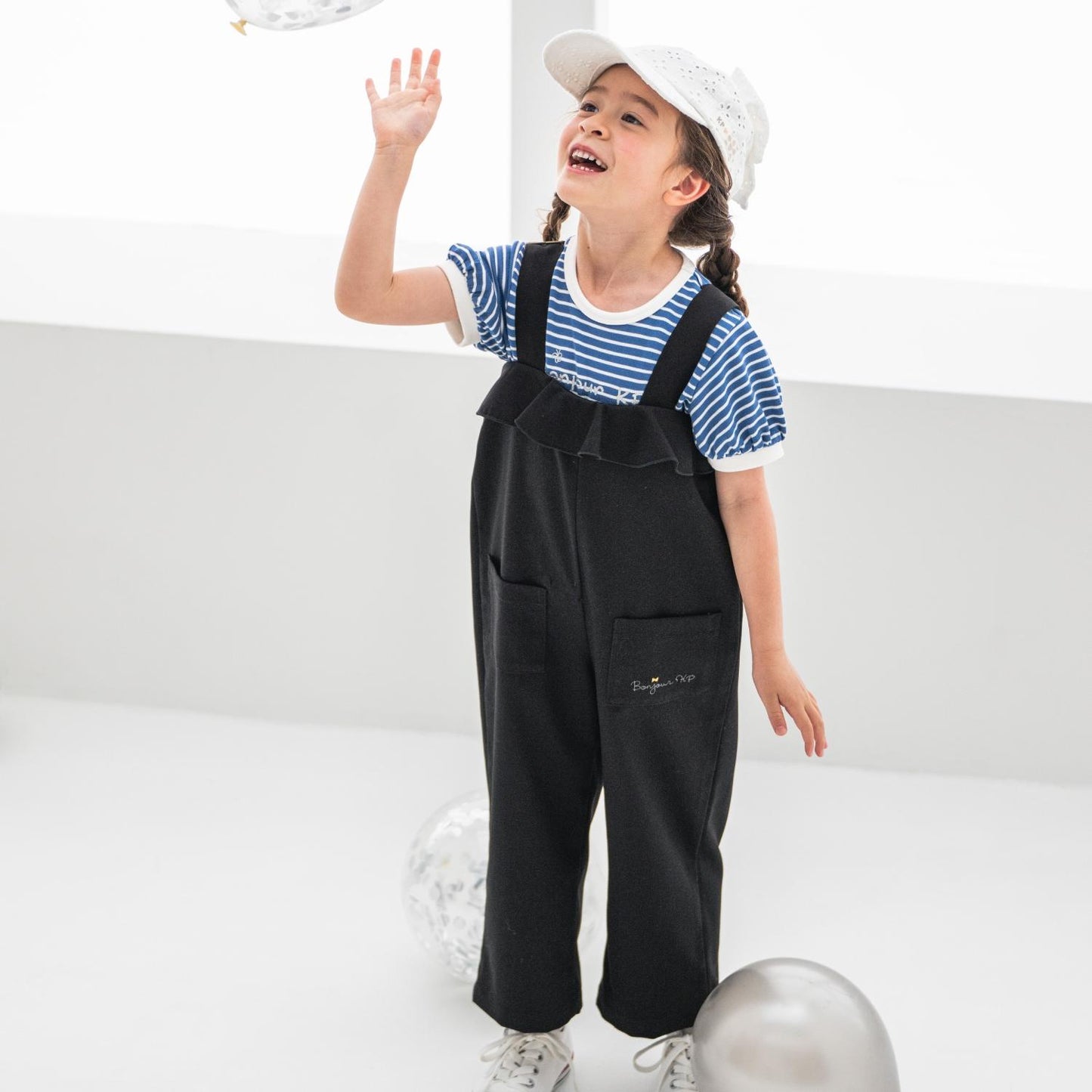 可拆卸水手領條紋T恤