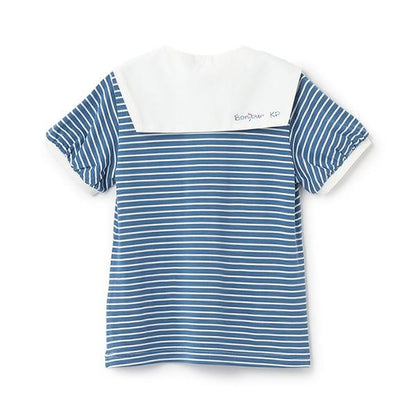 可拆卸水手領條紋T恤