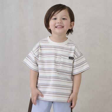 【防汙處理】多色條紋短袖T恤