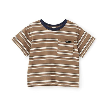 【防汙處理】多色條紋短袖T恤