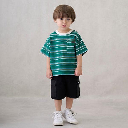【防汙處理】多色條紋短袖T恤