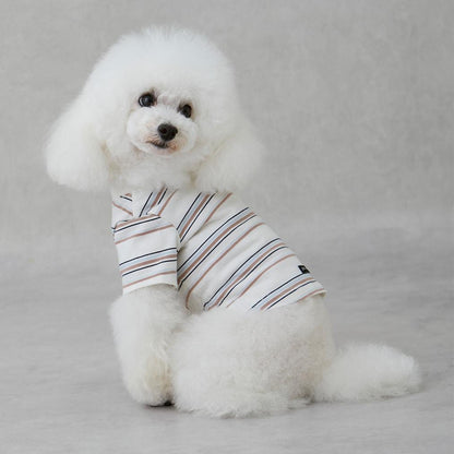 【防汙處理】多色條紋短袖T恤