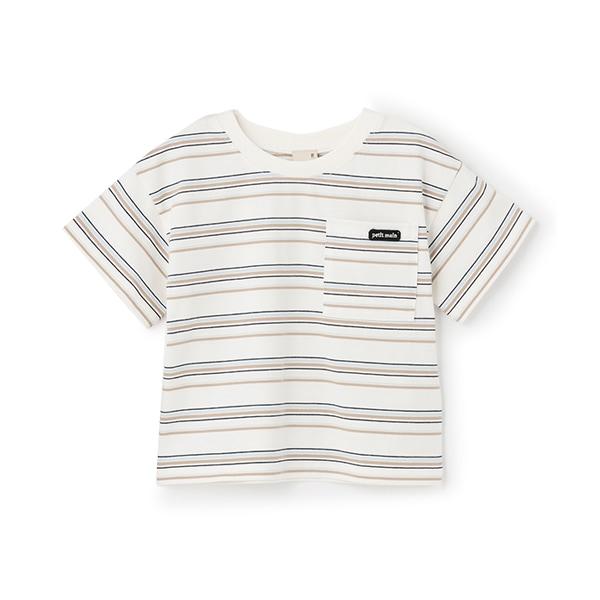 【防汙處理】多色條紋短袖T恤