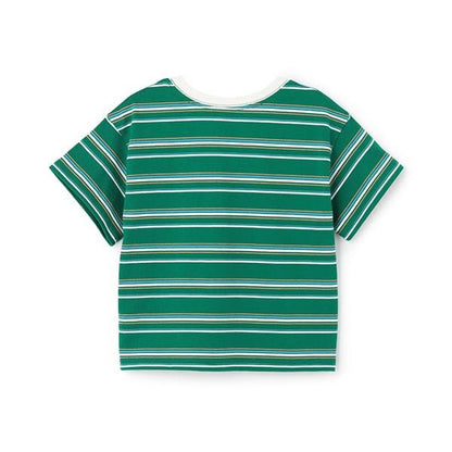 【防汙處理】多色條紋短袖T恤