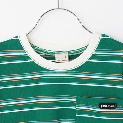 【防汙處理】多色條紋短袖T恤