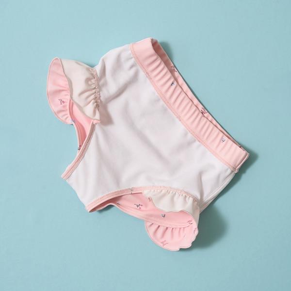 【SWIM】【UV加工】花卉圖案荷葉邊防曬衣&褲裝套裝