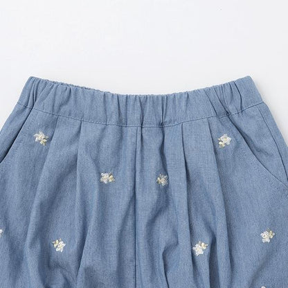 草莓刺繡燈籠褲