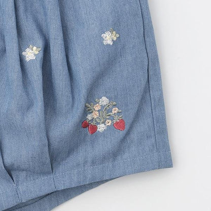 草莓刺繡燈籠褲