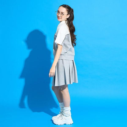 【AMI】拼色半拉鍊套裝