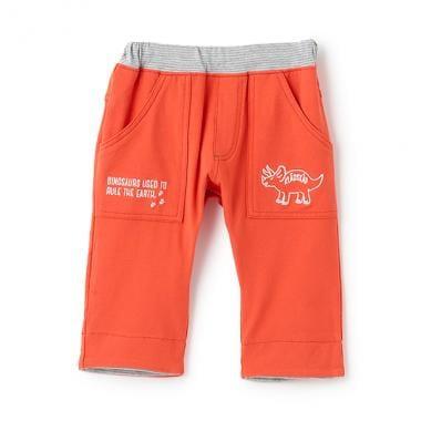 【人氣商品】【直營店無售】恐龍圖案翻邊六分褲