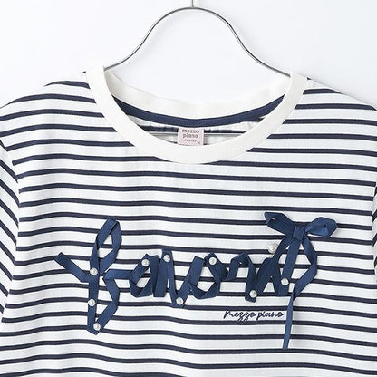 【Nico☆Puchi・Cuugal刊載】【接觸冷感】蝴蝶結字母T恤