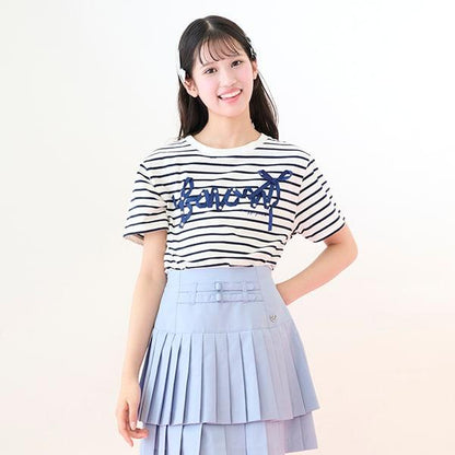 【Nico☆Puchi・Cuugal刊載】【接觸冷感】蝴蝶結字母T恤