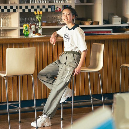 【防汙處理】翻領開襟字母T恤