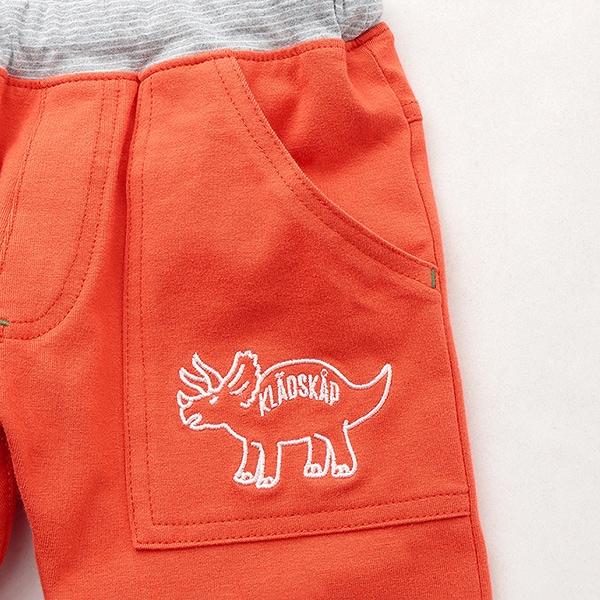 【人氣商品】【直營店無售】恐龍圖案翻邊六分褲