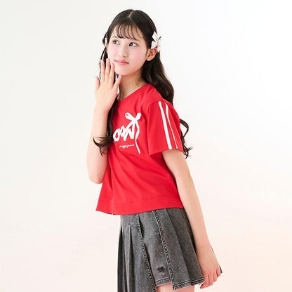 【Nico☆Puchi・Cuugal刊載】【接觸冷感】蝴蝶結字母T恤