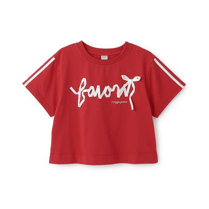 【Nico☆Puchi・Cuugal刊載】【接觸冷感】蝴蝶結字母T恤