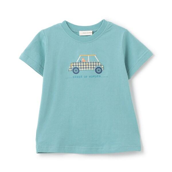 猴子駕駛印花T恤