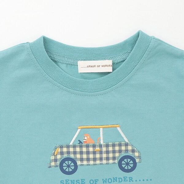 猴子駕駛印花T恤