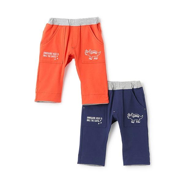 【人氣商品】【直營店無售】恐龍圖案翻邊六分褲