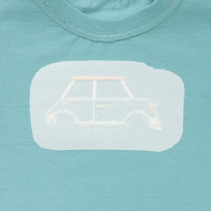 猴子駕駛印花T恤