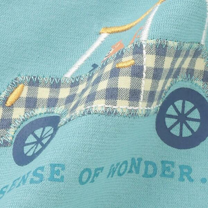 猴子駕駛印花T恤