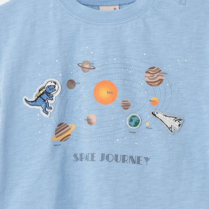 【防汙處理】宇宙圖案短袖T恤